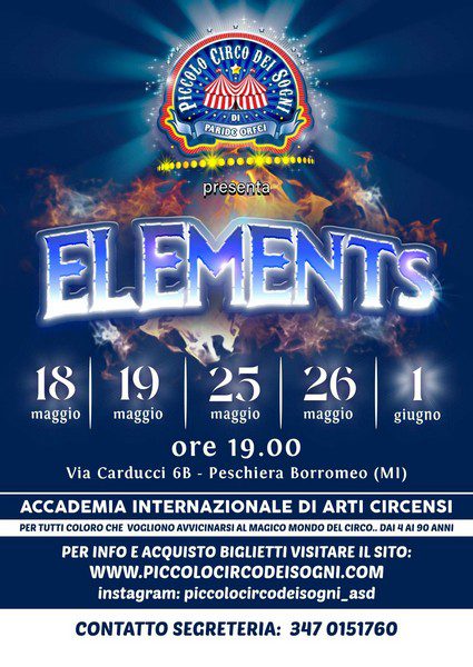 ELEMENTS AL PICCOLO CIRCO DEI SOGNI DI PARIDE ORFEI