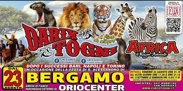 CIRCO DARIX TOGNI A BERGAMO arrivati i primi mezzi