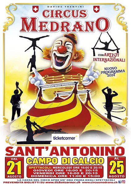 CIRCUS MEDRANO SCHWEIZ ARRIVA VICINO ALL'ITALIA: il tour