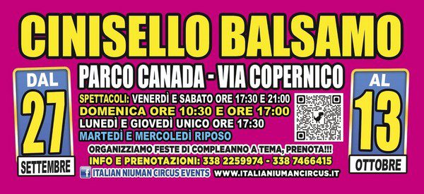 ITALIAN NIUMAN CIRCUS CAMBIA REGIONE .....