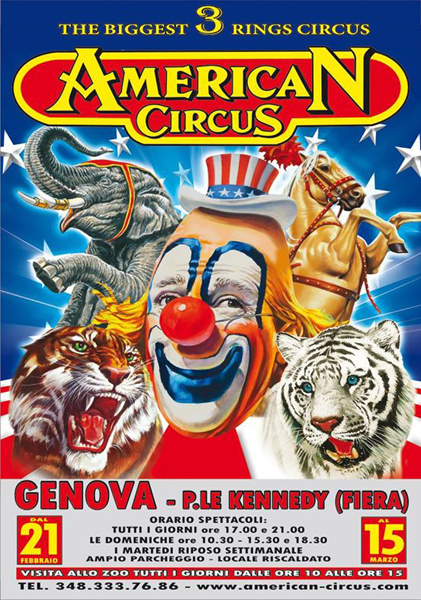 AMERICAN CIRCUS (fam. Togni): Il programma di Genova