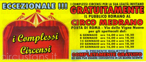 COMUNICAZIONE DAL CIRCO MEDRANO